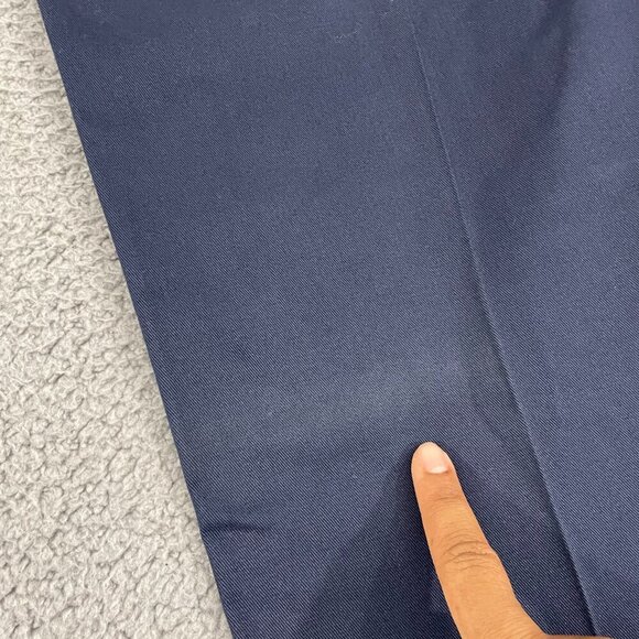 LEE Performance Khakis Men 36x32 Navy Flat Front Wrinkle Free  NEW/DEFECT - Picture 2 of 13